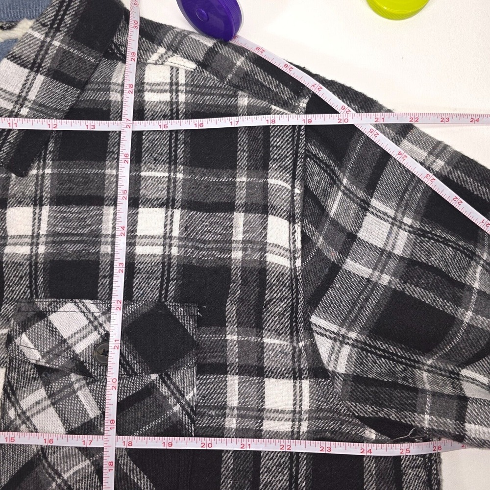 Tallwoods Flannel Shacket Mens XL Tartan Plaid Sherpa Lined Heavyweight Barn - Picture 3 of 16